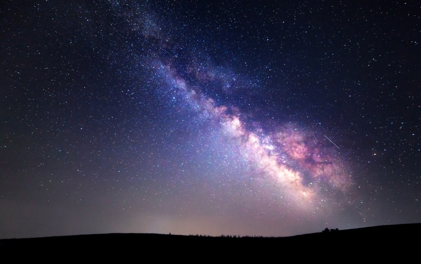 Milky Way. Beautiful summer night sky with stars. Background